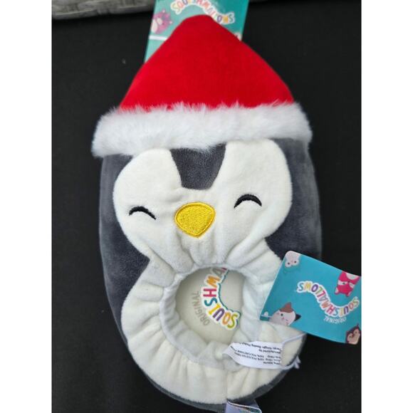 KellyToy Squishmallow Christmas Holiday Penguin Slippers Size 13/1 NWT - Picture 1 of 7